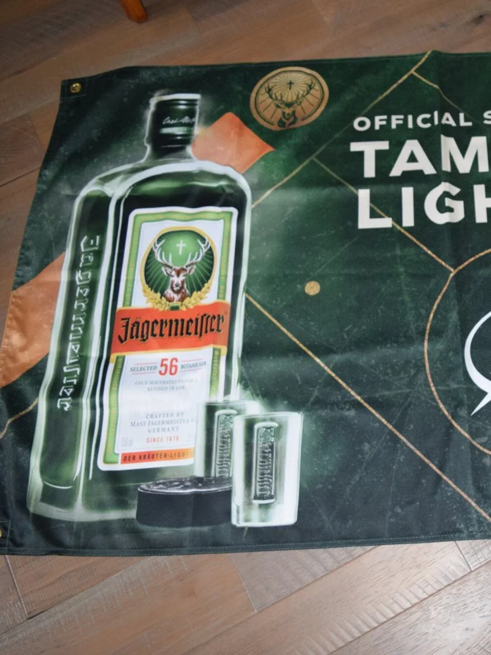 Jagermeister Official Shot of the NHL Banner Flag Tampa Bay Lightning Hockey